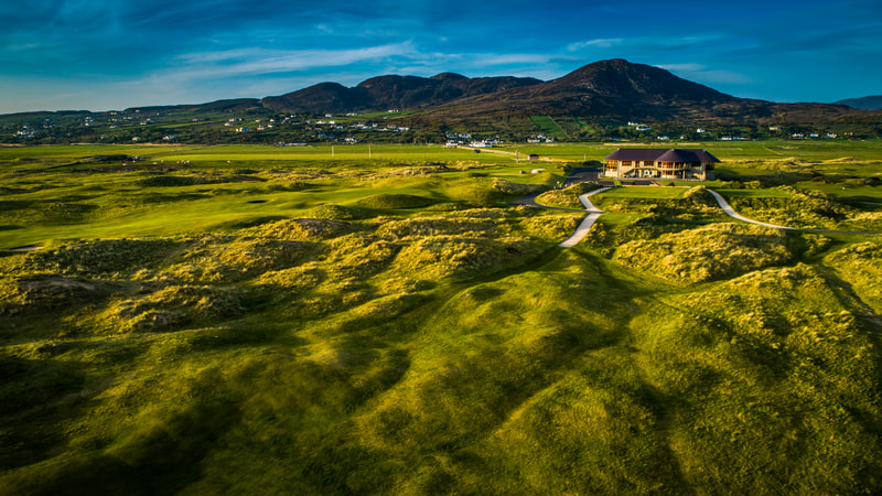 Ballyliffin Golf Club | 1st Hole The Old Links |  Aerial and Nature Photo Shoot | Stunning Irish Golf Courses Tourist Attractions Photography